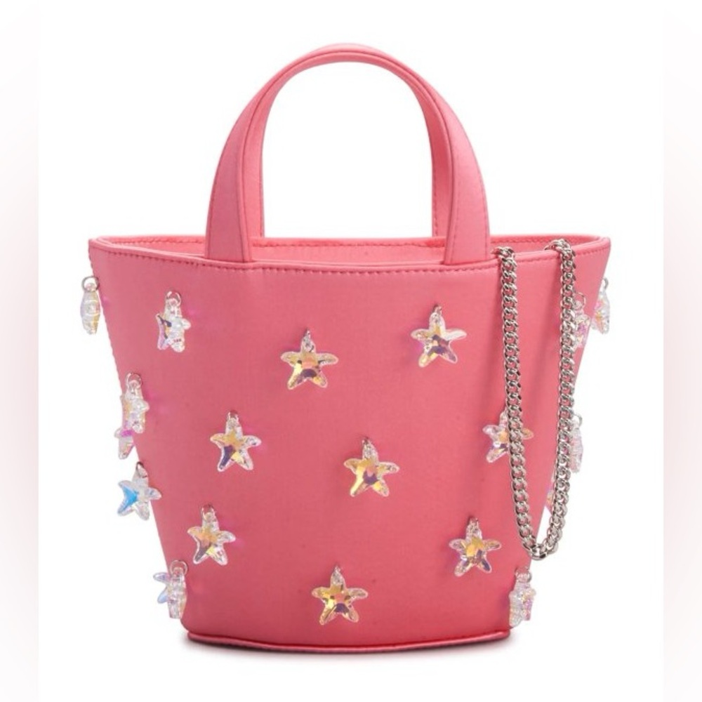 Amina Muaddi - Daryl Starfish Crystal Bucket Bag - Pink